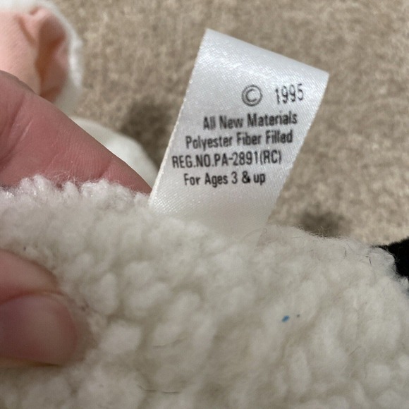 Vintage Sugar Loaf Lamb Sheep Wooly Plush Bell Black Feet 12 in Stuffed Animal - Picture 9 of 10